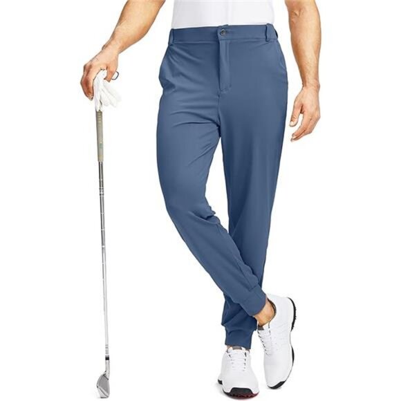Men's Golf Joggers Pants with 5 Pockets Slim Fit Stretch Sweatpants - Picture 6 of 6